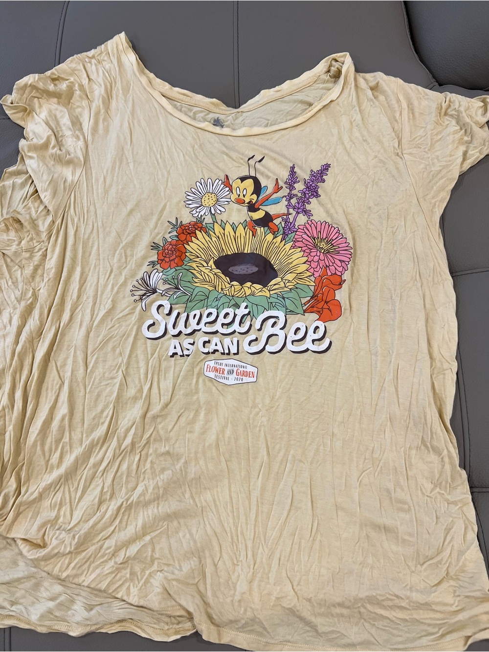 Epcot Flower And Garden FestivalSweet Bee Spike Floral Graphic Tee - Women’s Top